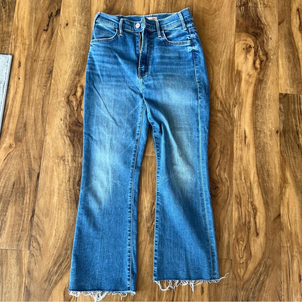 Mother hustle ankler fray jeans